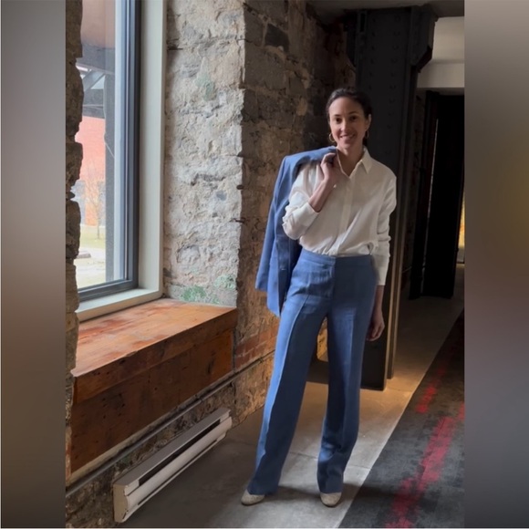 ZARA 2 PIECES MATCHING SET SHINY FABRIC JACKET & SHINY FABRIC STRAIGHT LEG PANTS - Picture 7 of 15